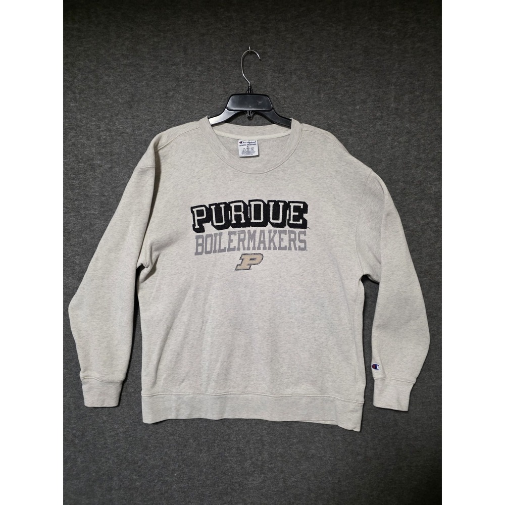 Champion Purdue Boilermakers Crewneck Sweatshirt Gray‎ XL Authentic Athletic